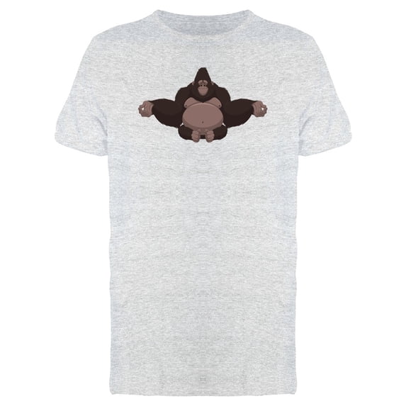 Gorilla Meditating Cartoon T-Shirt Men -Image by Shutterstock, Male XX-Large