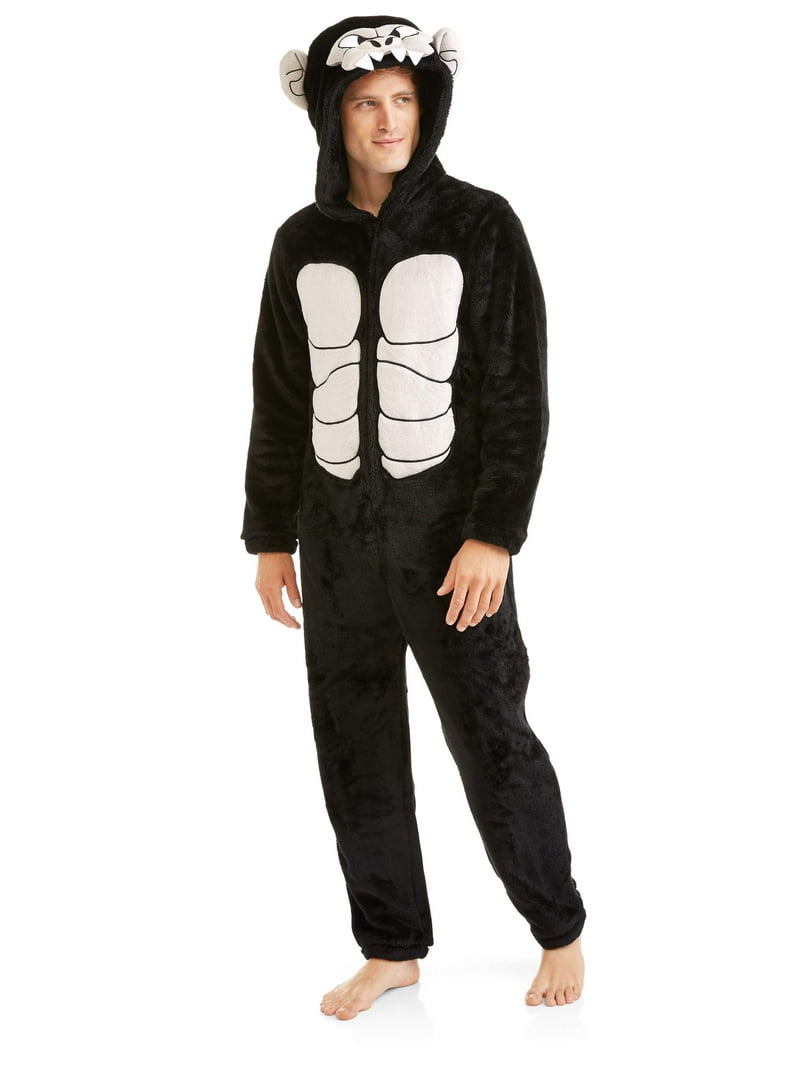 Onesie Gorilla Men's Union Suit Faux Fur Polyester Costume Pajamas