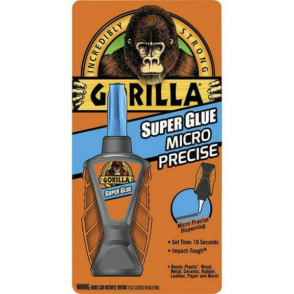 Gorilla Micro Precise Super Glue - 0.19 oz - 1 Each - Clear | Bundle of 10 Each