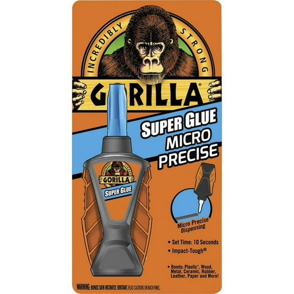 Gorilla Micro Precise Super Glue - 0.19 oz - 1 Each - Clear | Bundle of 2 Each