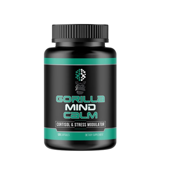 Gorilla Mind Calm, Relaxation & Stress Reduction, 120 Capsules