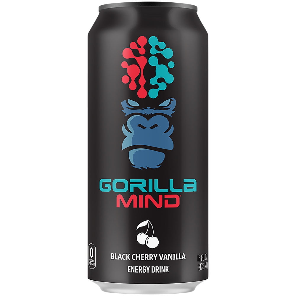 Gorilla Mind, Energy Drink Black Cherry Vanilla (12 Drinks , 16 Fl Oz
