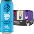 thumbnail image 1 of Gorilla Mind Energy Drink, No Sugar or Artificial Colors, Variety Pack 1, 16 oz, 12 pack Cans, 1 of 6