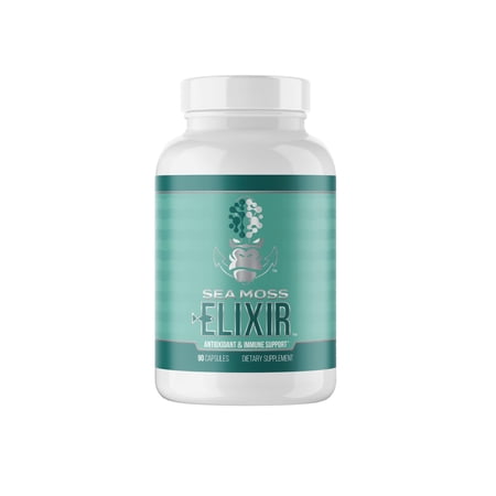 Gorilla Mind Sea Moss Elixir Capsules | Antioxidant Immune Support with Marine Macroalgae & Botanicals | Promotes Basal Metabolic Rate, Joint Comfort, and Cellular Health | 90ct Dietary Supplement