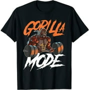 Gorilla Mode Gym Workout Weights Lifting Power T-Shirt Size S-3XL