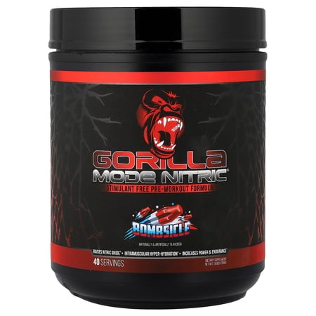 Gorilla Mode Nitric Stimulant Free Bombsicle Pre-Workout Formula 169 lb