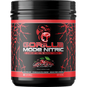 Gorilla Mode Nitric Upgraded Stimulant Free Pre-Workout Powder, Cherry Blackout, 1.71 lbs