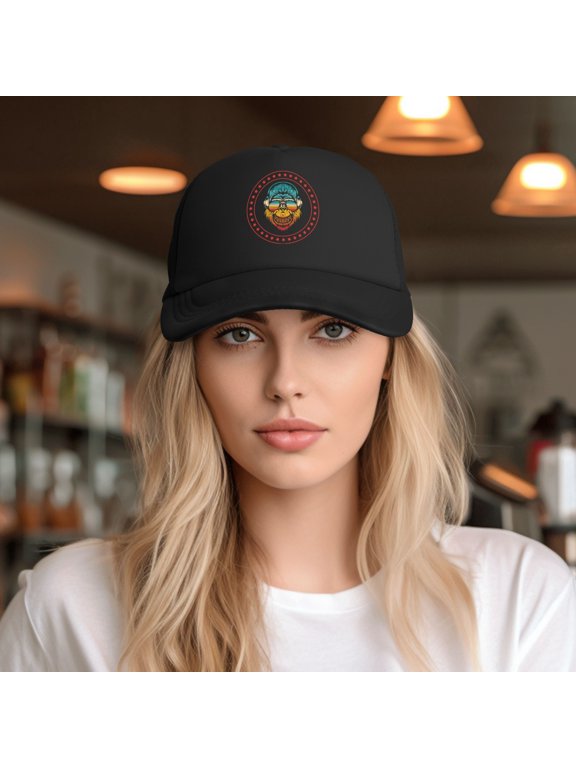 Gorilla Monkey Pattern Baseball Cap Trucker Hat for Women Men