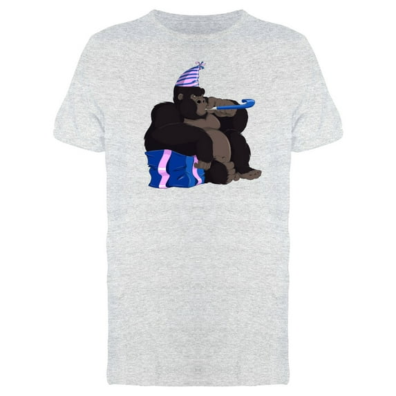 Gorilla On Its Birthday T-Shirt Men -Image by Shutterstock, Male Medium