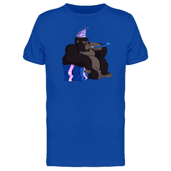 Gorilla On Its Birthday T-Shirt Men -Image by Shutterstock, Male XX-Large