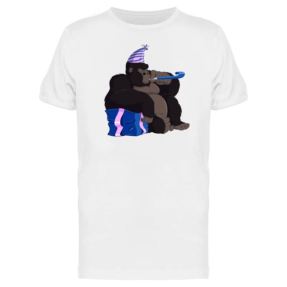 Gorilla On Its Birthday Tee Men's -Image by Shutterstock