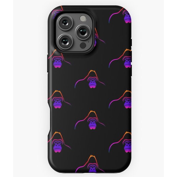 Gorilla One Line Graffiti Halloween Phone Case for iPhone 16 15 14 13 12 11 Pro Max