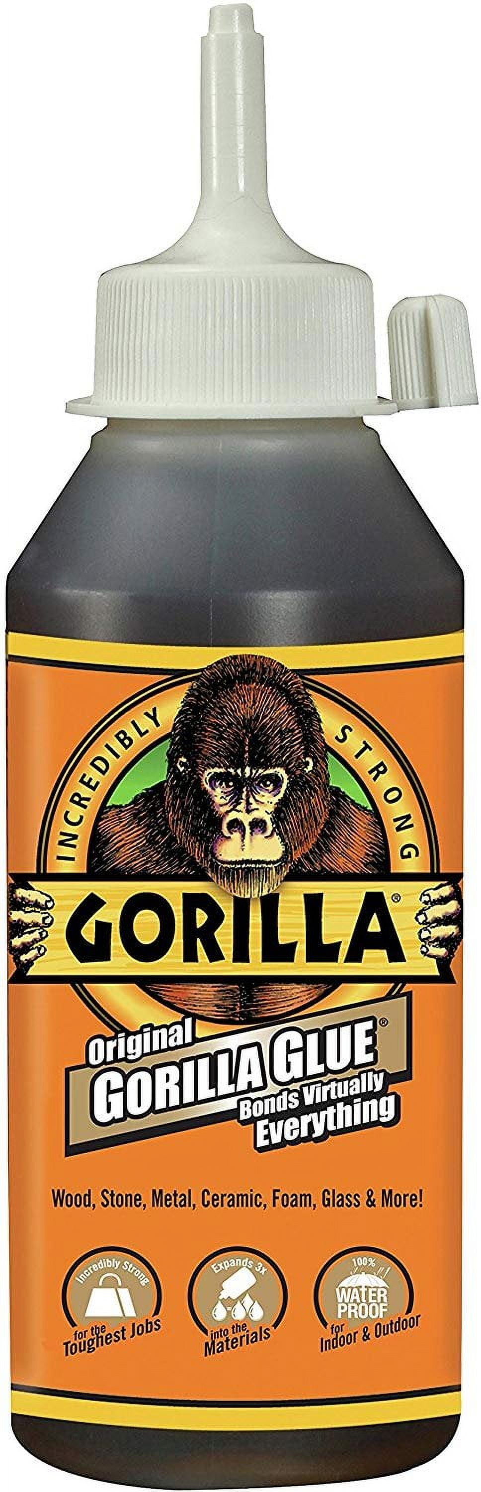 Gorilla Original Gorilla Glue, Waterproof Polyurethane Glue, 8 ounce  Bottle, Brown