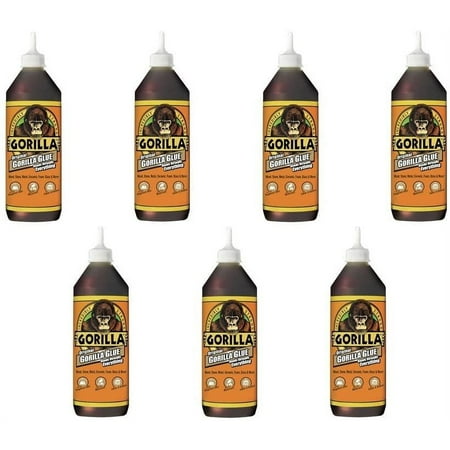 Gorilla Original Waterproof Polyurethane Glue, 36 ounce Bottle, Brown, Pack of 7
