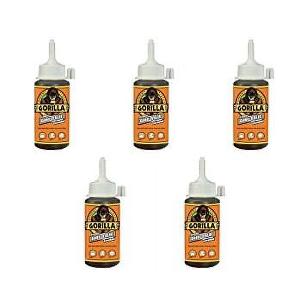 Gorilla Original Waterproof Polyurethane Glue, 4 ounce Bottle, Brown