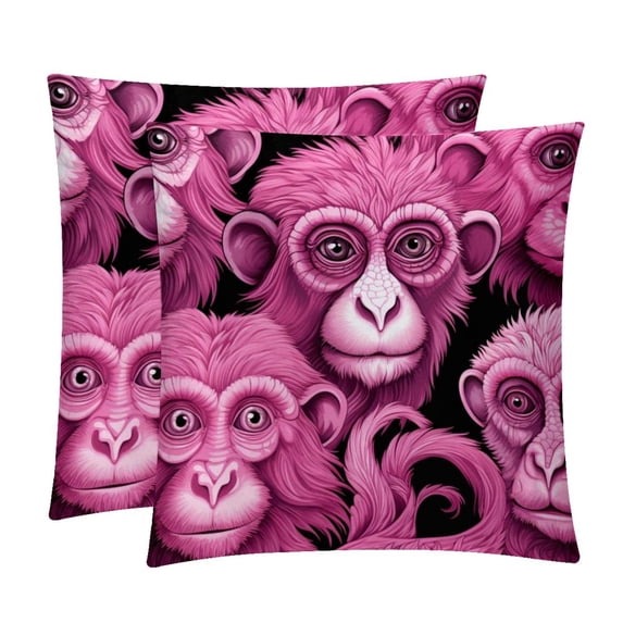 Gorilla Patterns - Set of 2, Available in 16x16, 18x18, and 20x20 Inches for Various Occasions, Sofa, Bed, Chair - Includes Pillow Inserts, Cushion Covers, Decorative Pillows