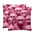 thumbnail image 1 of Gorilla Pillow Covers with Unique Patterns - Set of 2, Chair Pillow Covers for Sofa, Couch, Bed - Available in 16x16, 18x18, 20x20 Inches for Home Decor and Gifts, 1 of 6