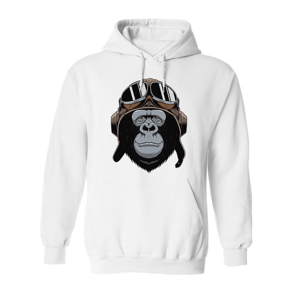 Gorilla Pilot Hoodie Men -Image by Shutterstock, Male Small
