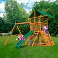 Gorilla Playsets Avalon Treehouse Kids Playground Backyard Wood Swing