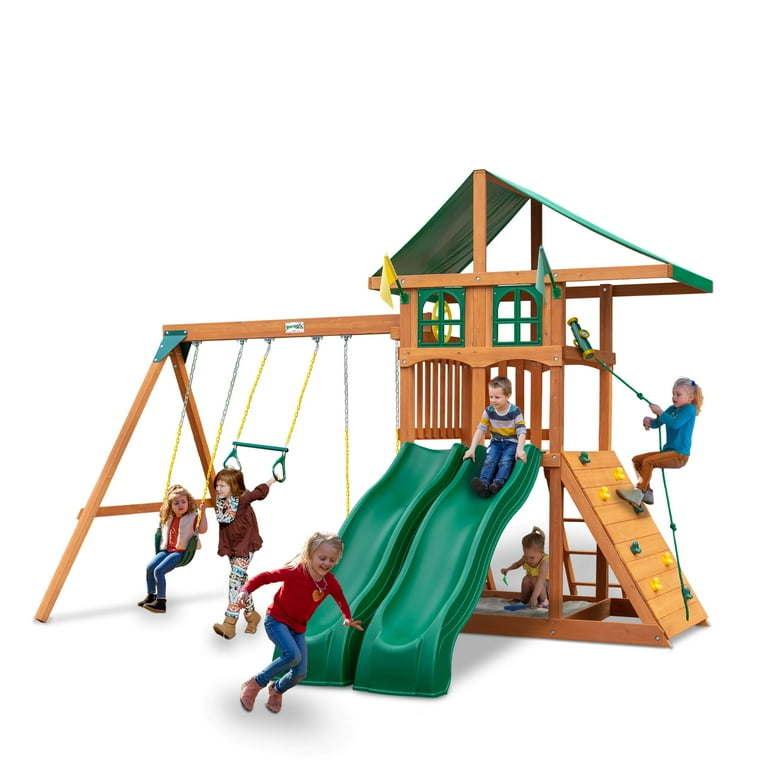 Gorilla Playsets 01-1086 Avalon Treehouse Wooden Swing Set