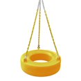 thumbnail image 1 of Gorilla Playsets 04-0015-Y/Y Turbo Tire Swing for Swing Set with 360 Degree Swivel Mount and Chain, Yellow, 1 of 5