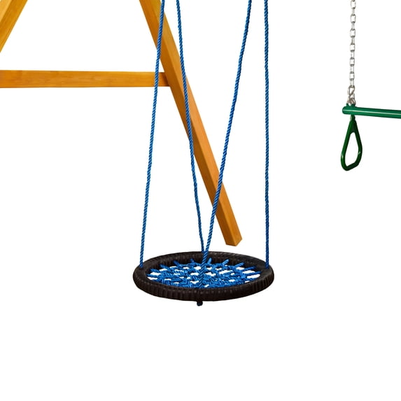 Gorilla Playsets Blue Orbit Swing with Rope - Large, 26-Inch Diameter