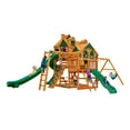thumbnail image 1 of Gorilla Playsets Empire Wooden Swing Set with 2 Solar Wall Lights, Monkey Bars, and 3 Slides, 1 of 19
