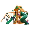 thumbnail image 1 of Gorilla Playsets Mountaineer Wooden Swing Set with Wood Roof, Extreme Tube Slide, and Built-in Picnic Table, 1 of 18
