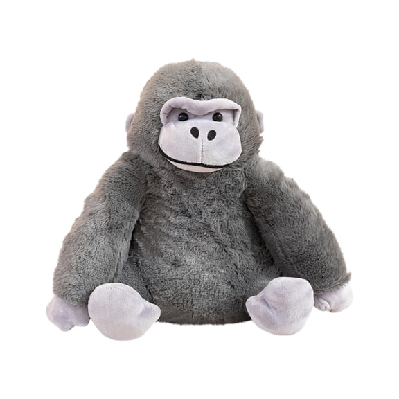 Gorilla Plush Toy, Large Ape Stuffed Animal, Soft Monkey Doll for Hugging and Sofa Decoration 11 Inch Gray