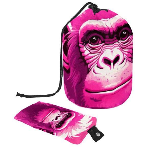 Gorilla Portable Drawstring Foldable Travel Shower Wash Bags Laundry Mesh Bags Organizer Storage Case for Camping Gym Dorm, Blue