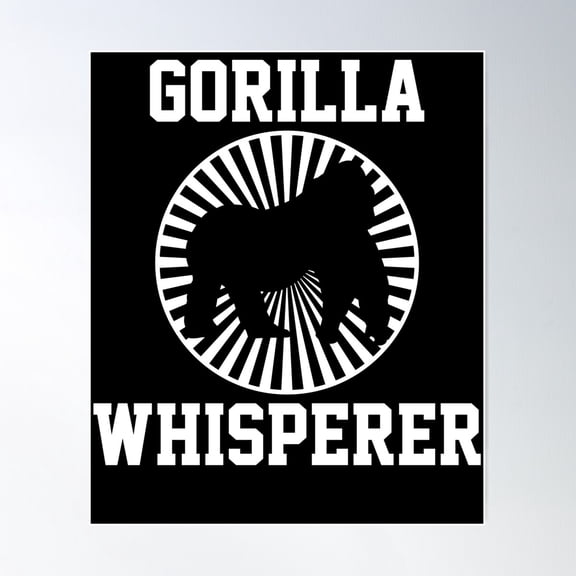 Gorilla Poster Wall Art, Modern Wall Decor For Living Room Bedroom, 16x24 UNFRAMED
