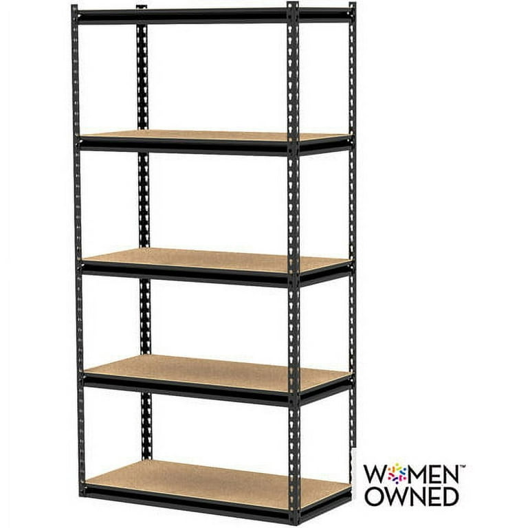 Gorilla Rack GRZ6-3618-5BIMP 5-Shelf 36-by-18-by-72-Inch Shelving Unit,  Black,  price tracker / tracking,  price history charts,   price watches,  price drop alerts