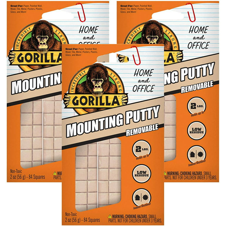 Gorilla Glue Mounting Variety 3-Pack Mounting Putty., Adhesive