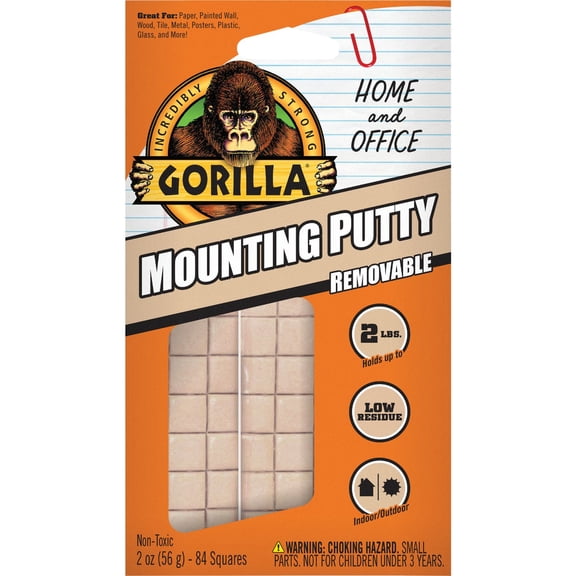 Gorilla Removable Mounting Putty, 3 Pack