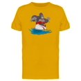 thumbnail image 1 of Gorilla Riding Surfboard T-Shirt Men -Image by Shutterstock, Male Large, 1 of 2