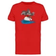 thumbnail image 1 of Gorilla Riding Surfboard T-Shirt Men -Image by Shutterstock, Male XX-Large, 1 of 2