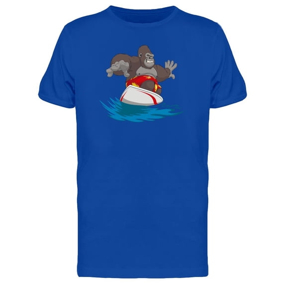 Gorilla Riding Surfboard Tee Men's -Image by Shutterstock
