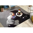 thumbnail image 1 of Gorilla Rug, Thin Rug, Outdoor Rug, Thinking Monkey Rug, Custom Rug, Wall Hanging Rug, Stair Rug, Banksy Rug, Banksy Monkey Rug, Kitchen Rug, 2.3'x3.3' - 70x110 cm, 1 of 8