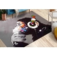 thumbnail image 1 of Gorilla Rug, Thin Rug, Outdoor Rug, Thinking Monkey Rug, Custom Rug, Wall Hanging Rug, Stair Rug, Banksy Rug, Banksy Monkey Rug, Kitchen Rug, 3.9'x5.9' - 120x180 cm, 1 of 8