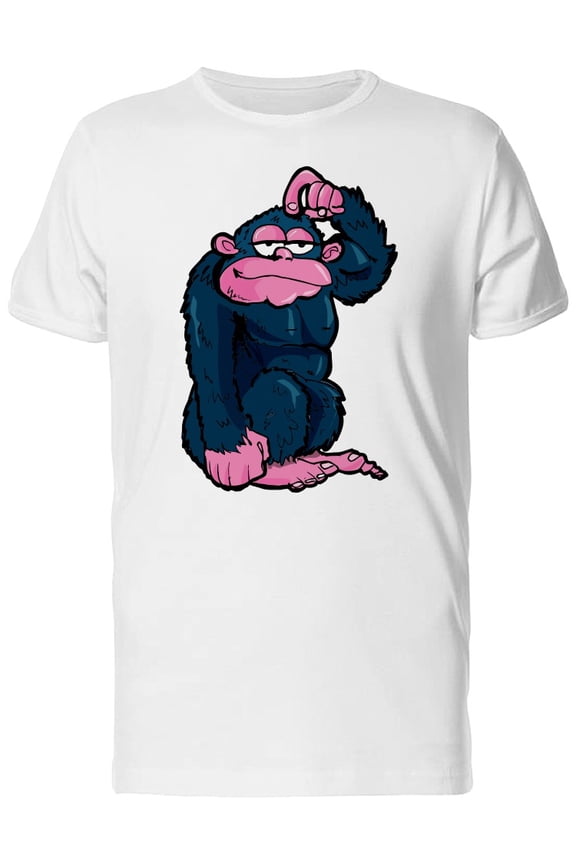 Gorilla Scratching His Head T-Shirt Men -Image by Shutterstock, Male Large