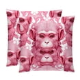 thumbnail image 1 of Gorilla Set of 2 Velvet Throw Pillow with Unique Patterns - 16x16, 18x18, 20x20 Inches for Various Occasions - Pillows Covers Throw Pillow Inserts Pillow Inserts, 1 of 6