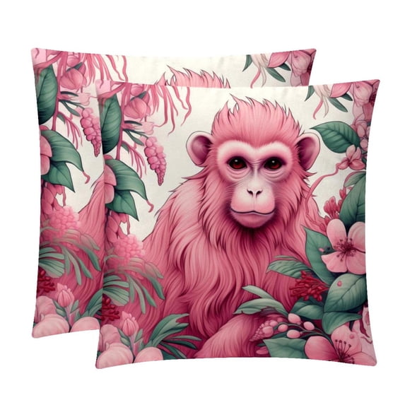 Gorilla Set with Unique Patterns - 16x16, 18x18, 20x20 Inches - Set of 2 for Living Room, Bedroom, and Office - Includes Throw Pillow Inserts and Chair