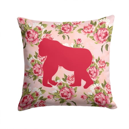 Gorilla Shabby Chic Pink Roses Fabric Decorative Pillow