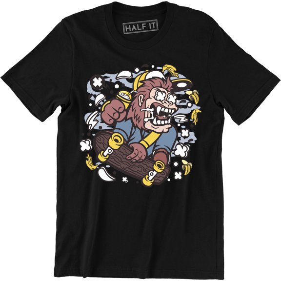 Gorilla Skateboard Skater Modern Streetwear for Men Gift for Son T-Shirt