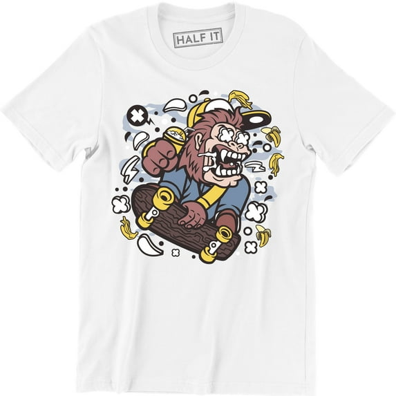 Gorilla Skateboard Skater Modern Streetwear for Men Gift for Son T-Shirt