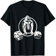 Gorilla Strength Weight lifter Gym T Shirt Body Builder Tee