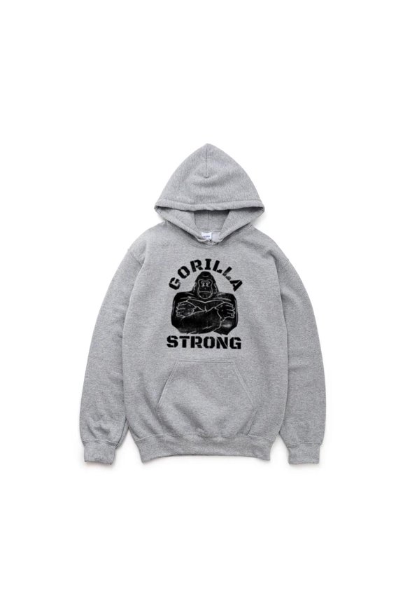 Gorilla Strong Animal Gym Power Fitness Workout Primate Strength Hoodie, for men & women, up to size 5XL