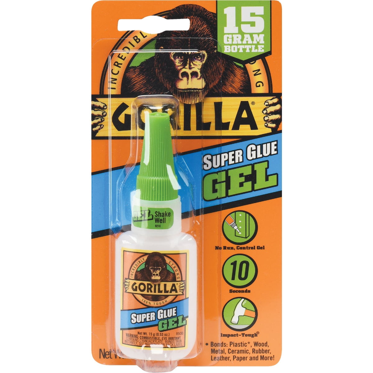 Gorilla Super Glue Gel 7805001-3 - Clear Adhesive Gel - 3 Pack
