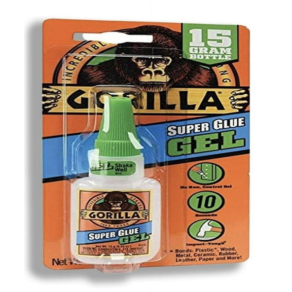 Gorilla Super Glue Gel, 15 Gram, Clear, (Pack of 1) 1 - Pack
