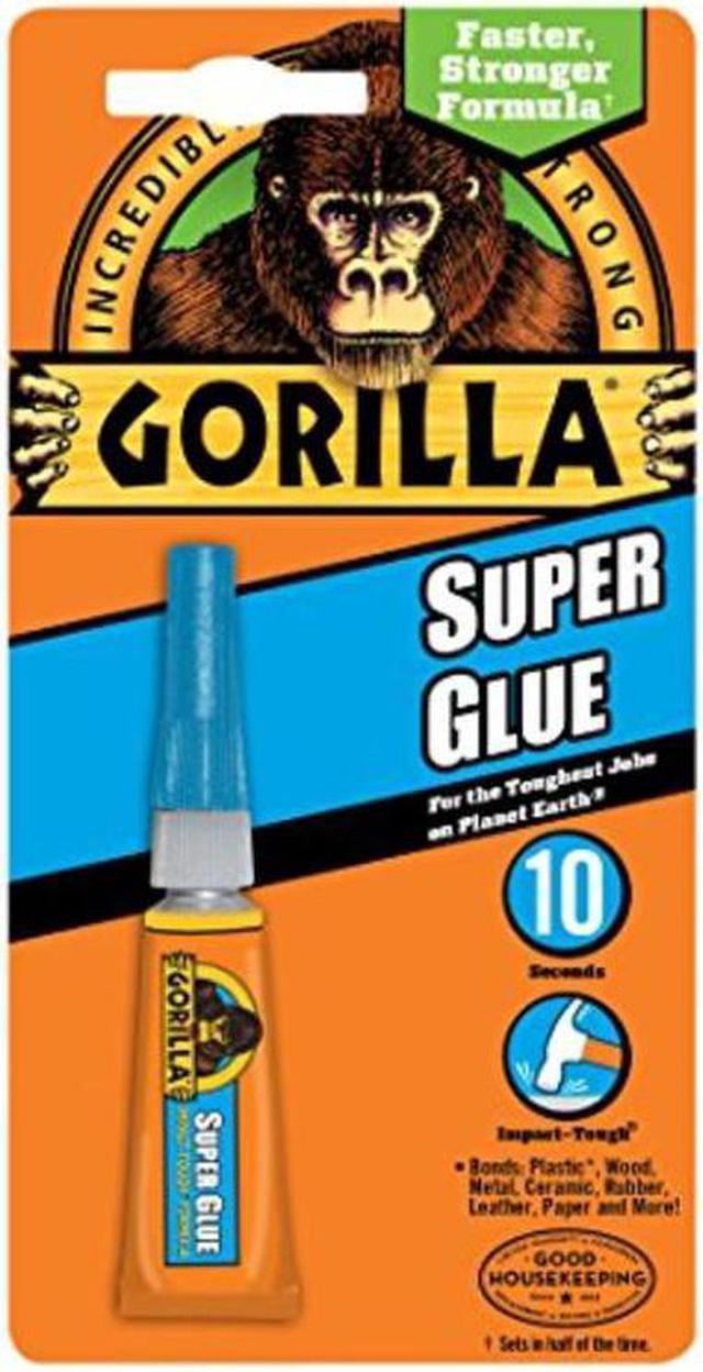 Gorilla Super Glue Gel, 3 Gram Tubes, Clear, (Pack of 6)